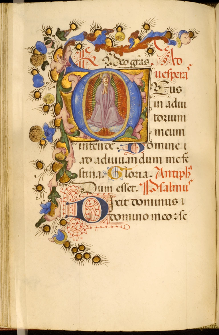Foglio del Libro d'Ore di Adimari. Immacolata - Walters Museum, Baltimora